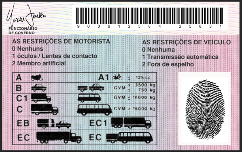 Angola Driving Licence Template - Image 2