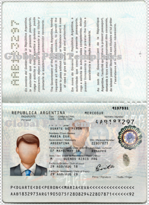 Argentina Passport Template