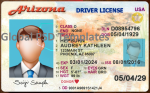 Arizona Driver License (Front & Back) Template  v2