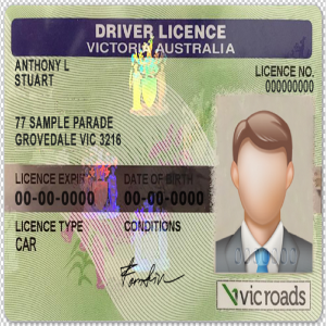 Australian Victoria Australia DL (Front & Back) Template