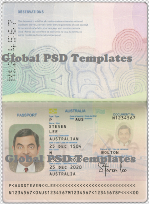 Australia Passport Template(V2)
