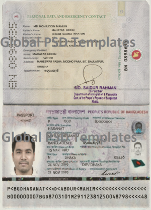 Bangladesh Passport Template (new)