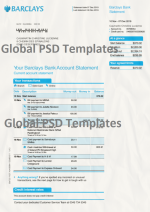 Barclay Bank Statement Template