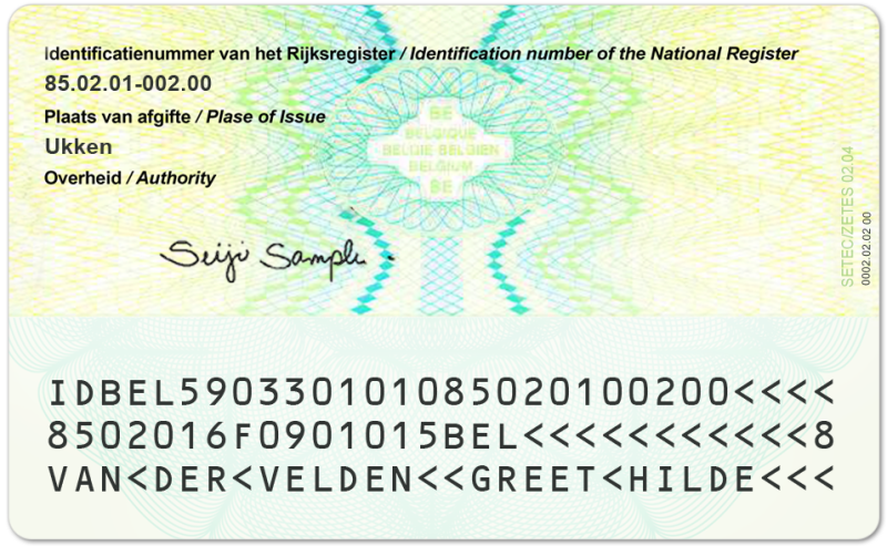 Belgium Driving Licence (Front & Back) Template - Image 2