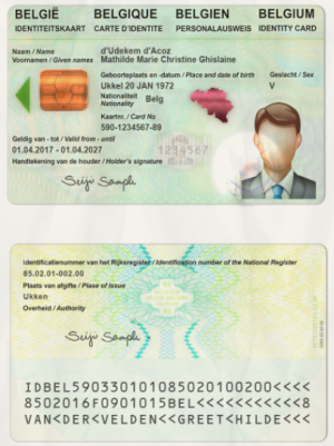 Belgium Driving Licence Template (scan)