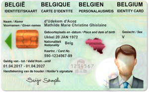 Belgium Driving Licence (Front & Back) Template