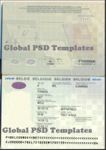 Belgium Passport Template