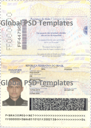 Brasil Passport Template