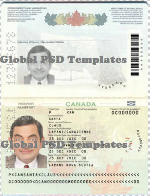 Canada Passport Template(V1)