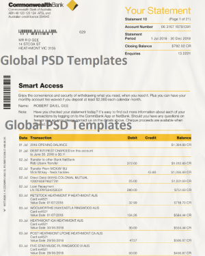 Common Statement Template