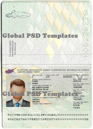 Cyprus Passport Template