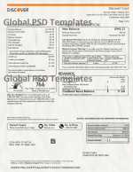 Discover Card Statement Template