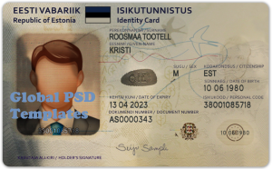 Estonia ID Card (Front & Back) Template V2