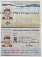 Finland Passport Template