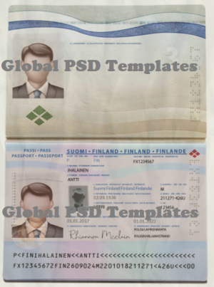Finland Passport Template