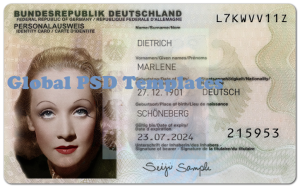 Germany ID Card (Front & Back) Template V2