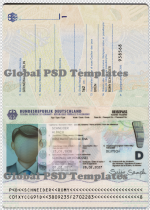 Germany Passport Template (V2)