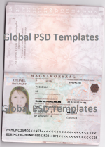 Hungary Passport Template