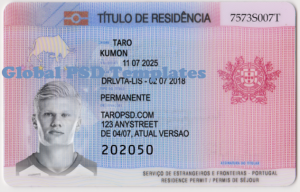 Portugal ID Card (Front & Back) Template