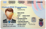 Luxembourg ID Card (Front & Back) Template