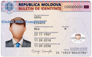 Moldova ID Card (Front & Back) Template