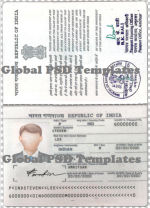 India Passport Template