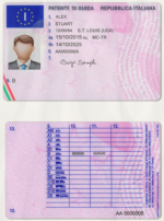 Italy Driving Licence Template (scan)