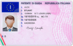 Italy Driving Licence (Front & Back) Template