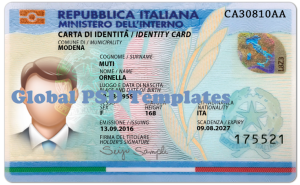 Italy ID Card (Front & Back) Template