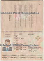 Malta Passport Template