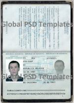 Moldova Passport Template