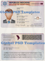 Moldova ID Card Template (scan)