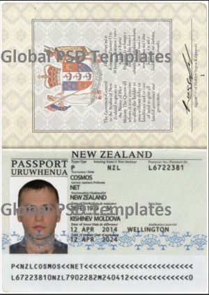 New Zealand Passport Template