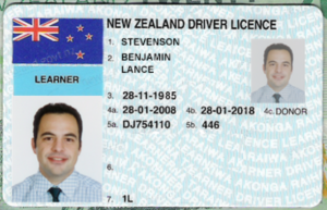 New Zealand Driving Licence Template