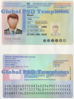 Netherlands ID Card Template (scan) V2