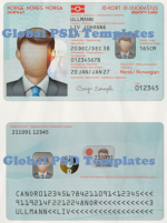 Norway ID Card Template (scan)