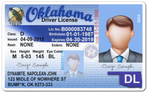 Oklahoma Driving Licence Template V1