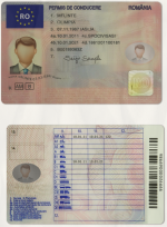 Romania Driving Licence Template (scan)