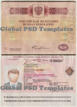 Russia Passport Template