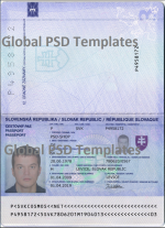 Slovakia Passport Template