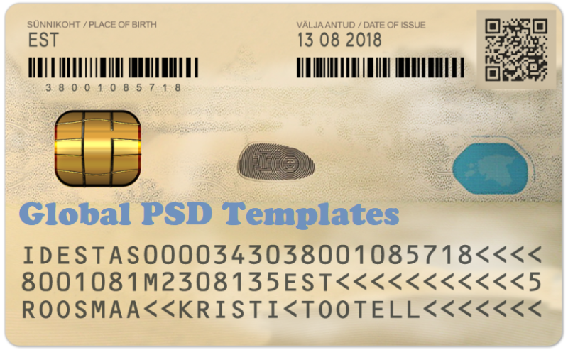 Estonia ID Card (Front & Back) Template V2 - Image 2