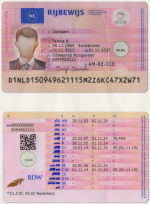Netherlands Driving Licence Template (scan)