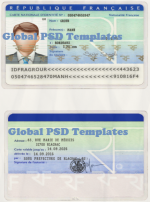 France ID Card Template (scan)