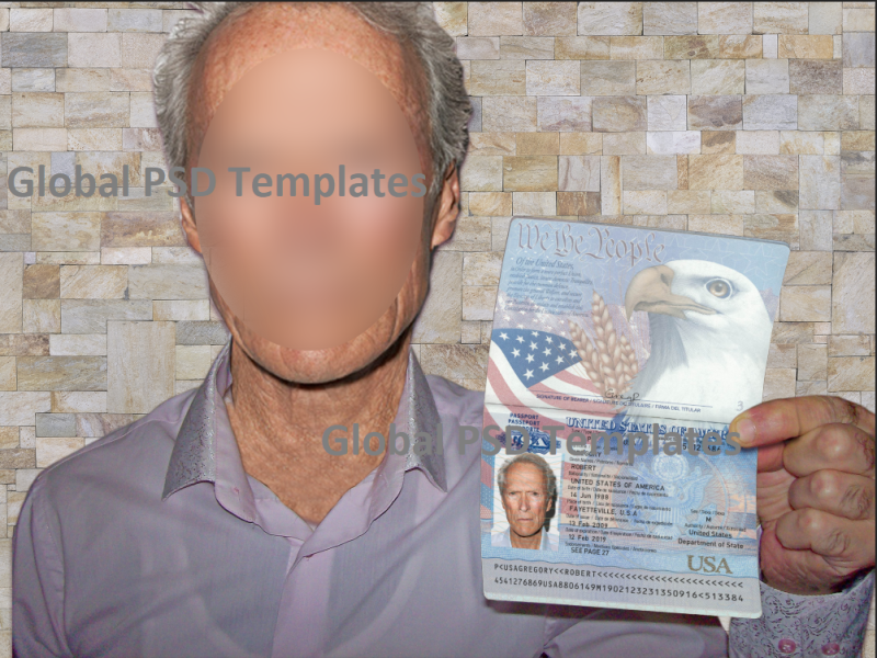 Selfie-1 Passport Old man Template