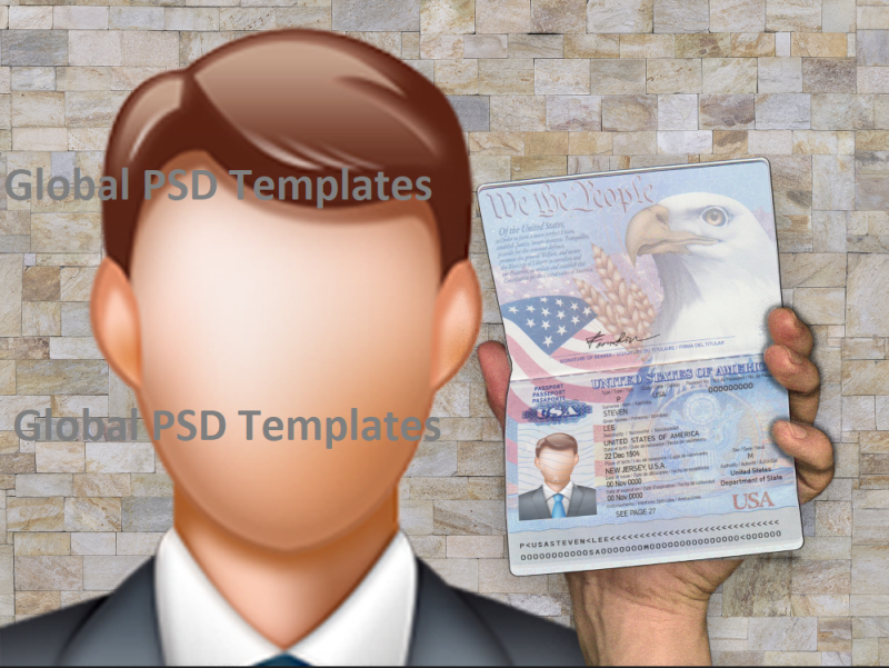Selfie-1 Passport boy Template