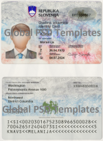 Slovenia ID Card Template (scan)