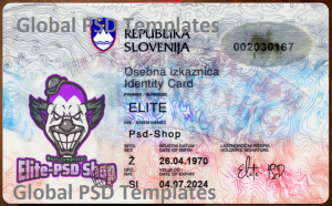 Slovenia ID Card (Front & Back) Template