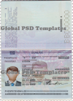 Spain Passport Template (V1)