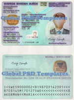 Sweden ID Card Template (scan)