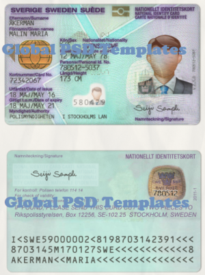 Sweden ID Card Template (scan)